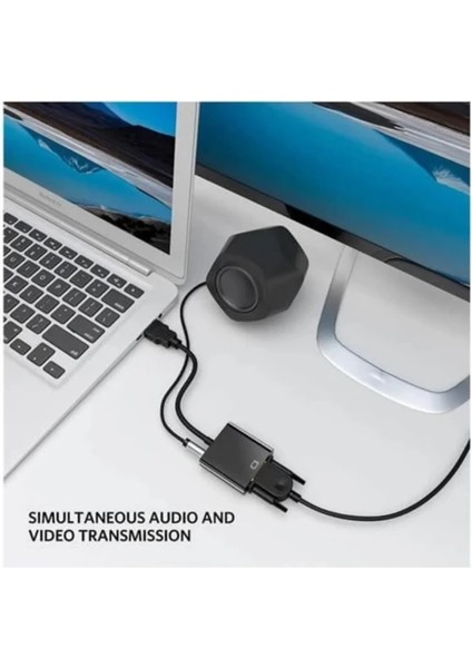 HDMI To VGA Dönüştürücü Çevirici Sesli Kablo indirimleri