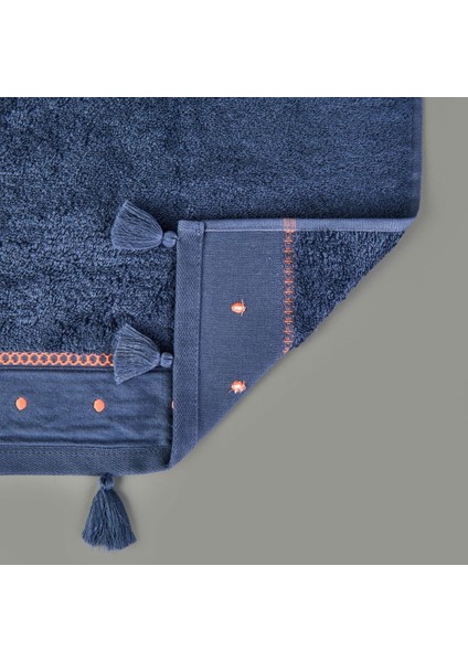 Soft Piene El Havlusu - Lacivert / Kiremit - 30X50 cm modelleri