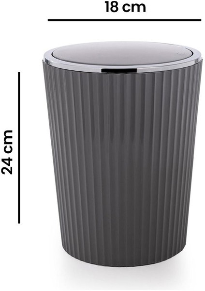 Nely Krom Kaplama Banyo Çöp Kovası - Gri - 6 Lt fiyatları