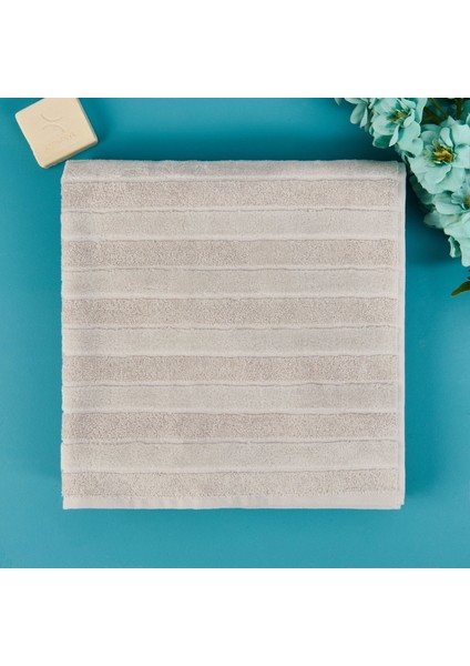 Soft Kadife Banyo Havlusu - Gri - 70X140 cm