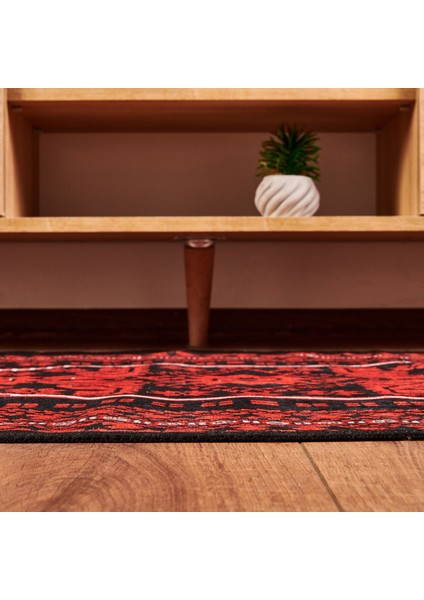 Soft Ruby Afgan Desenli Halı - Kırmızı - 80X150 cm fiyatları