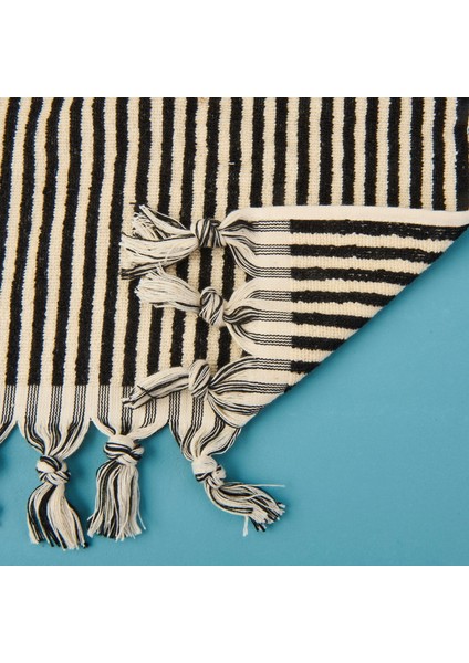 Soft Helga 2'li Havlu Seti - Ekru / Siyah - 30X30 cm modelleri