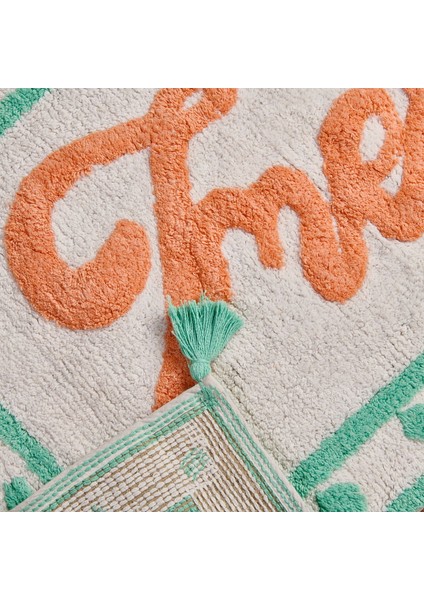 Soft Fresh Granny Tufting Banyo Paspası - Beyaz - 60X90 cm modelleri