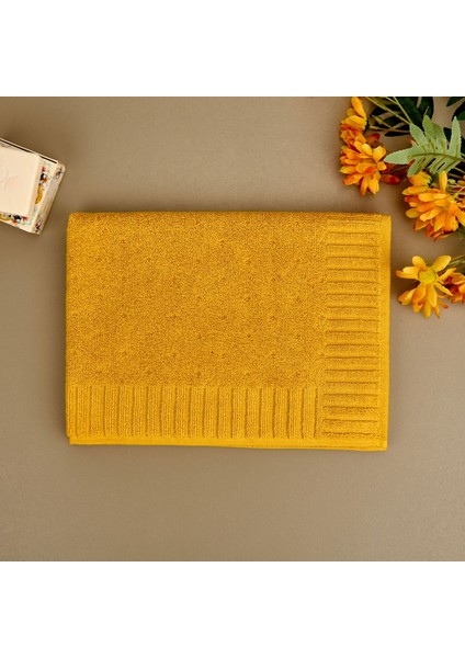 Soft Patte Ayak Havlusu - Hardal - 50X70 cm