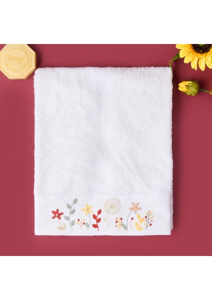 Soft Granny Summer Penna Yüz Havlusu - Ekru - 50X90 cm