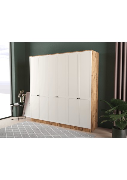 Irmak 6 Kapaklı Eko Gardırop - Mdf Kapak