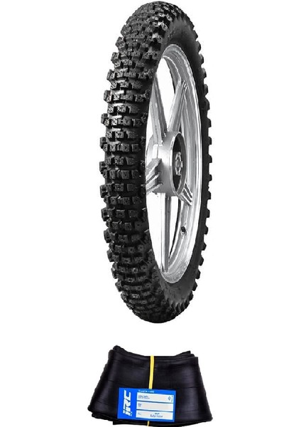 Irc 18 Jant 3.00-18 Tube Type (Iç Lastikli) Ms-3 Motosiklet Dış Lastiği + Irc 2.75/3.00-18 Iç Lastik Seti