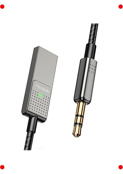 Bluetooth Araç Aux Alıcısı, Gri