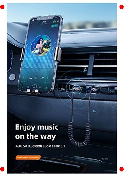 Bluetooth Araç Aux Alıcısı, Gri fiyatları