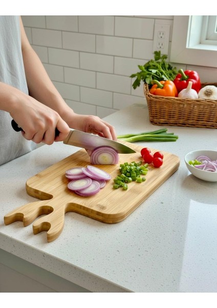 Geyikli Bambu Sunum Tahtası – En Büyük Boy 38 cm | Doğal Bambu & Geyik Bambu Kesme Tahtası fiyatları