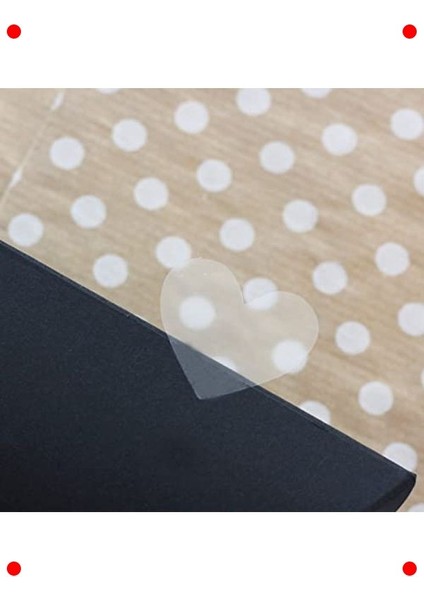 Kalp Desenli Şeffaf Yapışkanlı Sticker (1 Sayfa) fiyatları