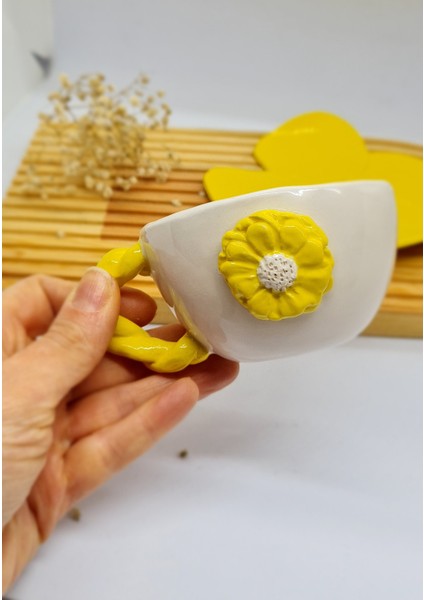 Papatya Çiçek Elyapımı Fincan modelleri