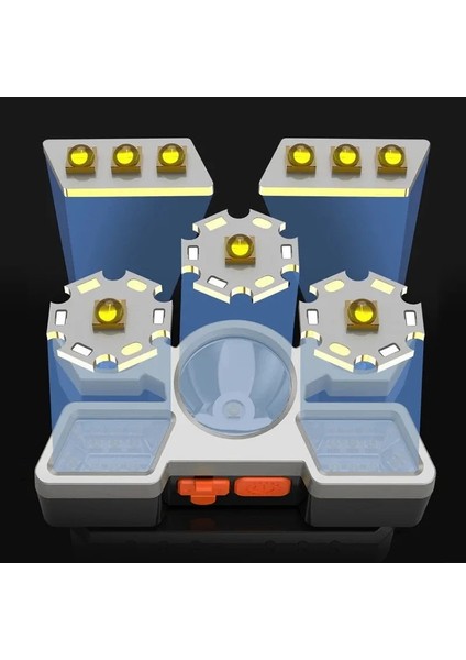 212 Model Şarjlı 5 LED 4 Modlu Cob LED Avcı Balıkçı Kamp Süper Kafa Lambası modelleri