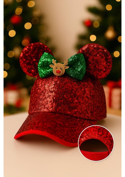 Kırmızı Payetli Yılbaşı Şapkası – Yeşil Fiyonklu, Geyik Figürlü, Her Yaşa Uygun Parti Aksesuarı indirimleri