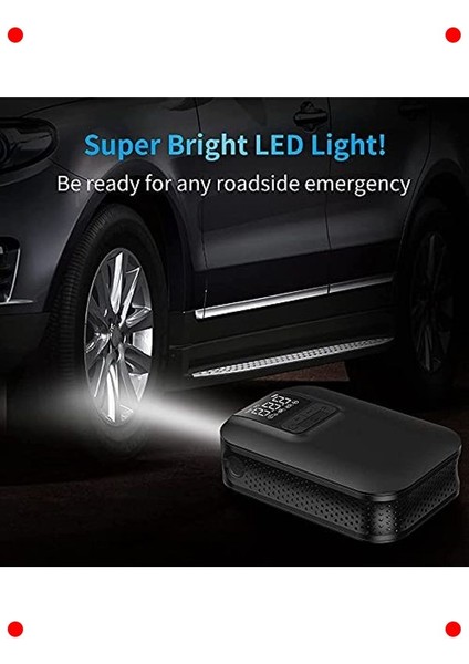 Taşınabilir Şarjlı Lastik Hava Pompası (350 Psı, 5000 Mah) modelleri