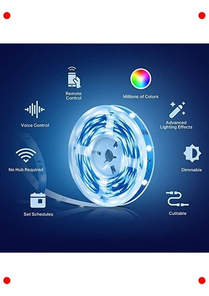 Akıllı Wi-Fi Çok Renkli Şerit LED 5 Metre fiyatları