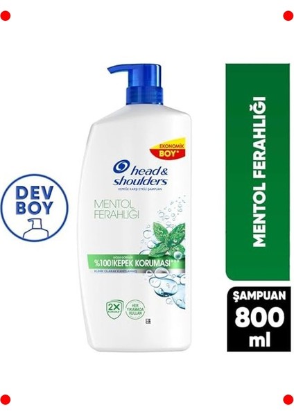 Mentollü Kepek Karşıtı Şampuan 800 ml fiyatları