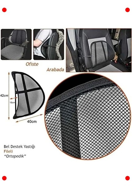 Ortopedik Fileli Bel Sırt Destek Minderi modelleri