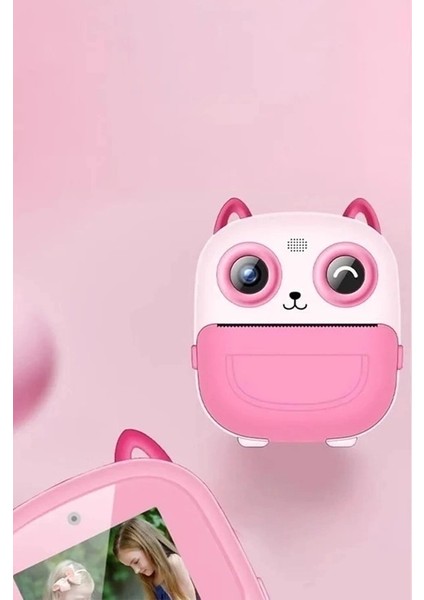 Buğz Dijital Video Fotoğraf App Destekli Çocuk Kamerası Termal Resim Kağıt Baskılı Yazıcı Pembe modelleri