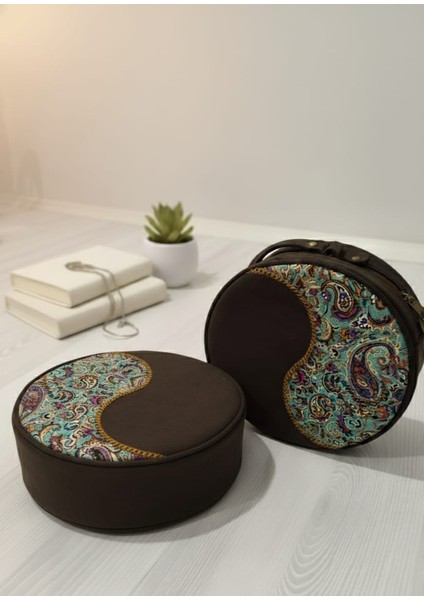 Otantik Mozaik Desen Kadife Yuvarlak Kadın Çantası fiyatları