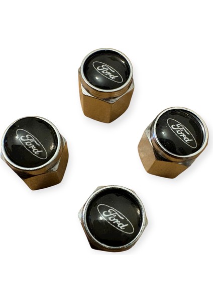 Siyah Beyaz Logolu Alüminyum 4 Adet Sibop Kapak