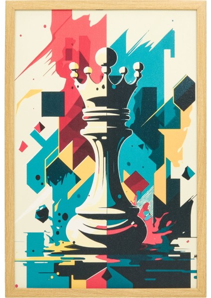 Deco Şah Pano Tablo - Renkli - 40X60 cm fiyatları