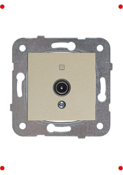 Bronz Tv Priz Mekanizması & Dekoratif Kapak Seti