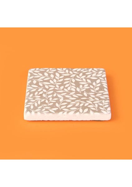 Kitchen Yapraklar Taş Bardak Altlığı - Renkli - 10X10 cm modelleri