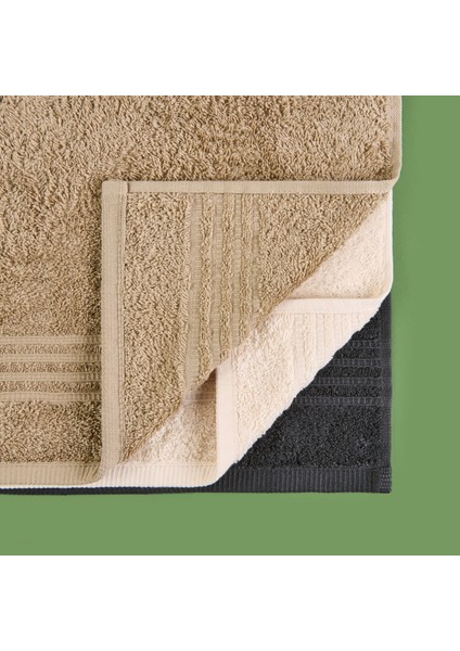 Soft Samantha 3'lü Havlu Seti - Krem / Bej / Antrasit - 30X50 cm fiyatları