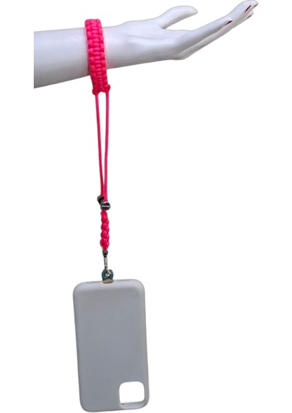 Neon Pembe Bileklik Telefon El Askısı Tüm Kılıflara Uyumlu
