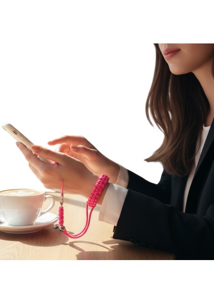 Neon Pembe Bileklik Telefon El Askısı Tüm Kılıflara Uyumlu