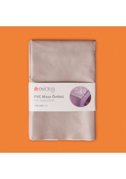 Soft Branch Pvc Masa Örtüsü - Gri - 140X200 cm