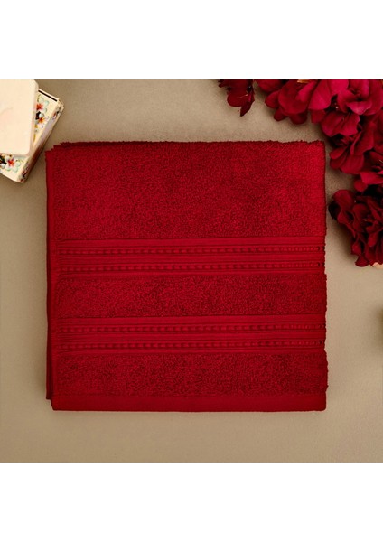 Soft Lapa Yüz Havlusu - Bordo - 50X90 cm