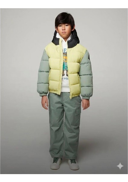 Erkek Çocuk Renkli Mont 6-14 Yaş Sarı