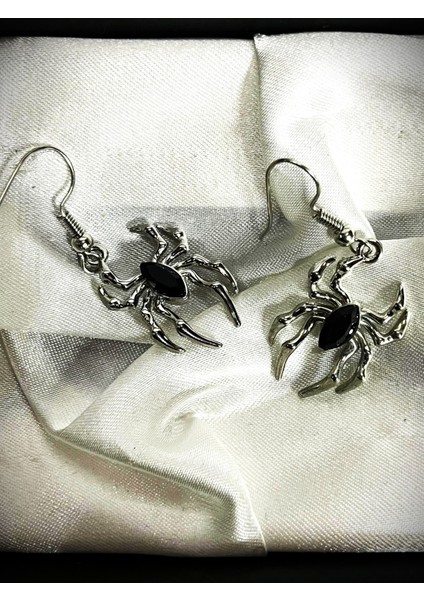 Onix Taşlı Örümcek Küpe