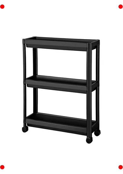 3 Katlı Tekerlekli Dar Alan Raf Ünitesi - Mutfak & Banyo fiyatları