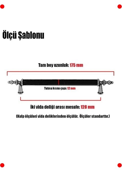 Mat Siyah Metal Çekmece ve Dolap Kulbu (10 Adet) modelleri