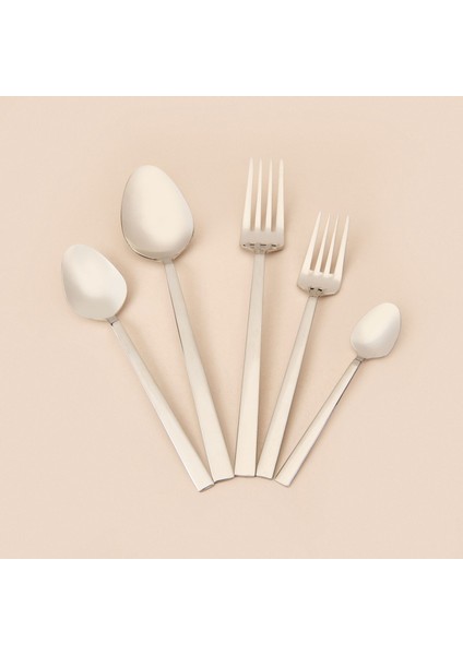 30 Parça Paslanmaz Çelik Çatal Kaşık Seti - Gri fiyatları