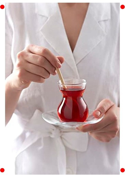 Dantel Desenli Çay Bardağı Seti (6 Adet) - Hediye Kutulu fiyatları