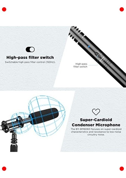 Profesyonel Shotgun Mikrofon - Yüksek Yönelimsellik fiyatları