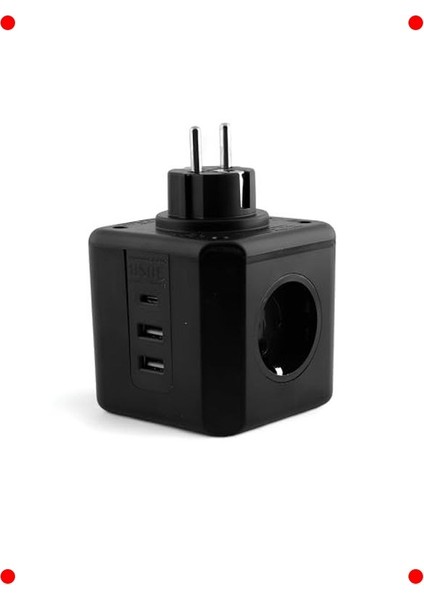 Çocuk Korumalı 3 Prizli Grup Şarj - 2 USB + Type-C modelleri