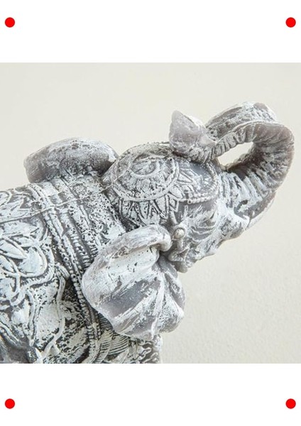 Boho Fil Temalı Dekoratif Mum - Gri fırsatları