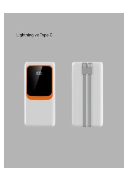 10000 Mah Taşınabilir Powerbank – Çift Çıkışlı Type-C ve Lightning Uyumlu fiyatları