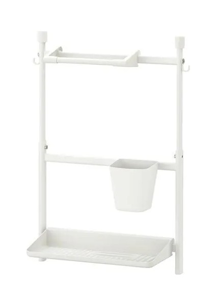 Sunnersta Duvar Rayı Beyaz 45/65 x 45,7 cm Kutulu Tutacaklı ve Düzenleyicili