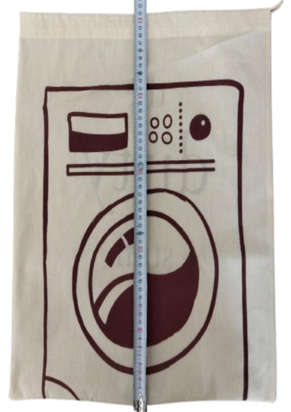 6 Adet Eni 45 cm Yüksekliği 50 cm Ham Bez Kirli Camaşır Torbası Resimdekinin Aynısı