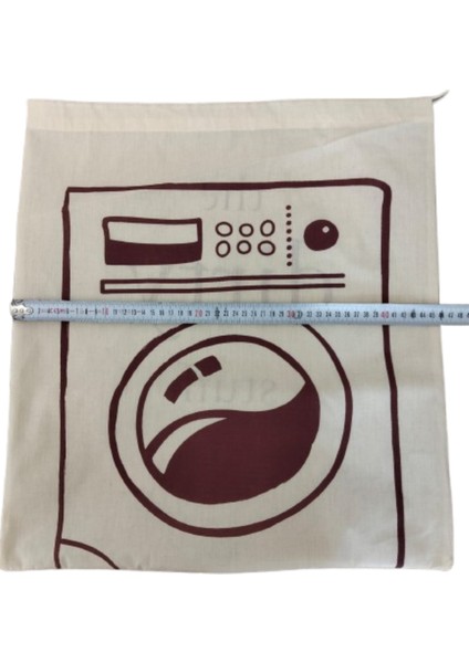 6 Adet Eni 45 cm Yüksekliği 50 cm Ham Bez Kirli Camaşır Torbası Resimdekinin Aynısı fırsatları