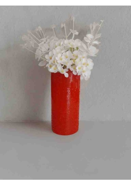 Aynalı Cam Vazo Kırmızı Uzun Boy indirimleri