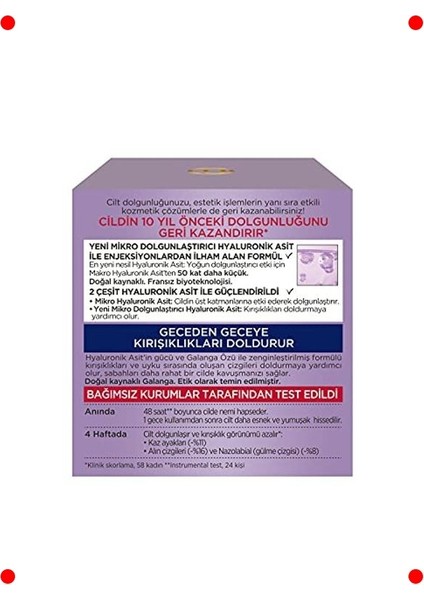 Yaşlanma Karşıtı Dolgunlaştırıcı Gece Kremi (50ML) modelleri