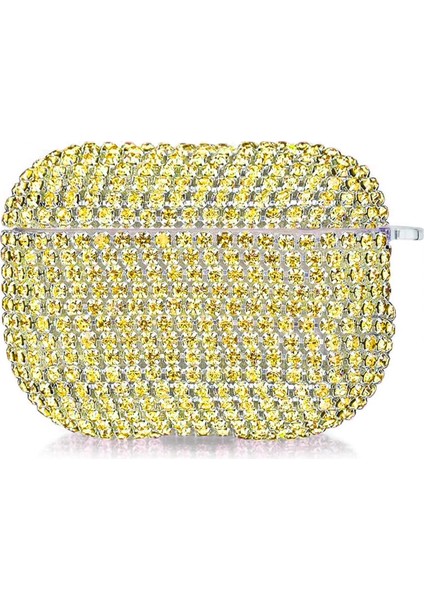 Apple Airpods Pro 3 Kılıf Kristal Taşlı Parıltılı Gold fiyatları