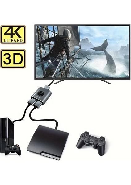 4K Ultra Hd Splitter Ayırıcı 2 Giriş 1 Çıkış 4K 60Hz HDMI Switcher Splitter Ce Lisanslı Orjinal Pc Dizüstü Hdtv Xbox Ps4 Ps5 Tv Macbook fırsatları